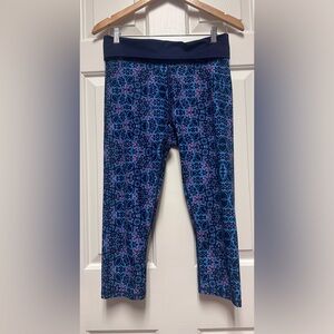 Fabletics Patterned Blue Women's Leggings Size M
